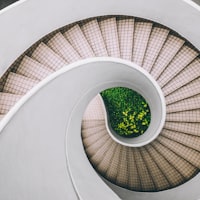 Spiral staircase leading upward